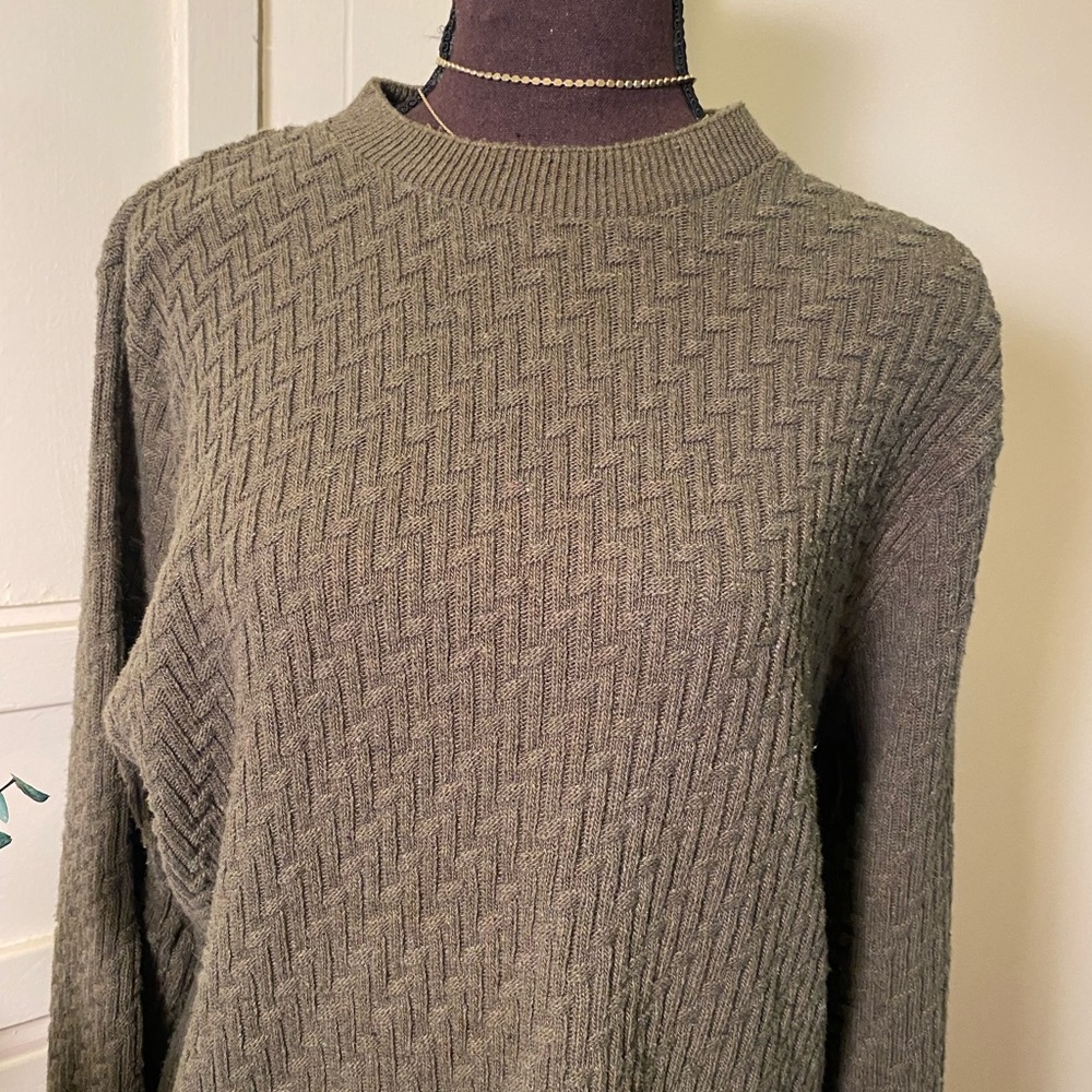 Sage Green Oscar De La Renta Sweater - Picture 3 of 8